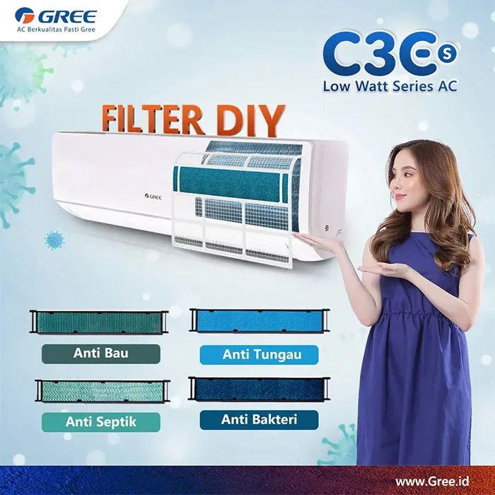 Gree AC Split Low Watt C3ES Series 1 PK - GWC-09C3ES | GWC09C3ES | 09C3ES